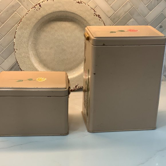 1950s Ransburg Canisters - Magnificent set of 2 - Picture 12 of 16